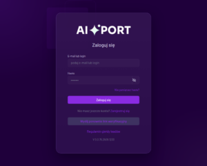 The AIPORT lead marketplace sign-in screen